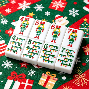 Juego de Mahjong Personalizado Premium, 160 Fichas, Regalo de Navidad, Juego de Mesa Festivo para Fiestas - Product Image 2