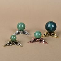 Support de boule de cristal, petit support de boule, support en alliage métallique en forme de tête d'oiseau, ornement crâne de corbeau, style chinois, fabriqué en Chine, transfrontalier