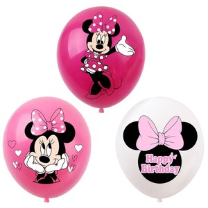 Assiettes et gobelets en papier jetables sur le thème de <span class=keywords><strong>Minnie</strong></span> rose, décoration de fête d'anniversaire pour fille, bannière, ballons, nappe, décoration de gâteau - Product Image 2