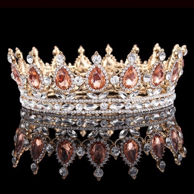 Vintage Baroque Tiara Crown for Brides - Royalty Headdress  display picture 1