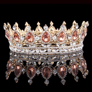 Diadème Couronne Vintage Baroque Reine Roi Mariée pour Femmes Coiffure Bal Mariage Diadèmes et Couronnes - Product Image 2