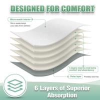 Lot de 6 couches lavables réutilisables pour bébé + 6 pièces Couche de poche lavable et réglable Taille unique Couches lavables étanches pour bébé