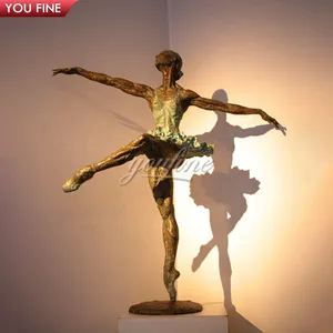 Klasik bronz bale Dancer balerin heykel
