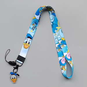 Điện Thoại Di Động Dây Buộc Dễ Thương Donald Vịt Phim Hoạt Hình Cổ Mặt Dây Chuyền Rộng Phẳng Dệt Ban Nhạc Thẻ Thiết Lập Polyester Không Thấm Nước Thân Thiện Với Môi - Product Image 4