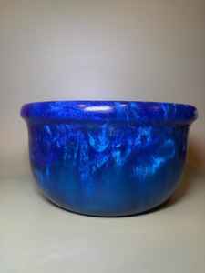 Resin Wooden Serving Bowl Modern Design Combining Natural Wood Texture With Artistic Resin Finish - Product Image 5