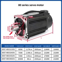 Kit de moteur servo monophasé 380V 400W 3000 tr/min, type colonne, bras de robot de palettisation pour la manutention automatique des matériaux
