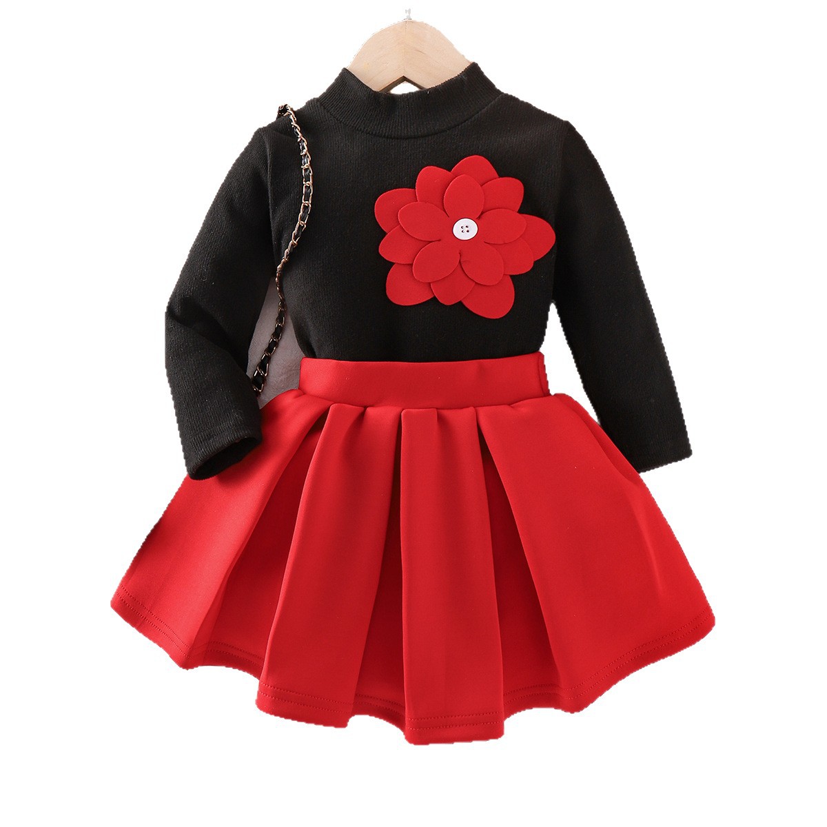 black and red dress short Petal and Pup Women's Anders Mini Dress