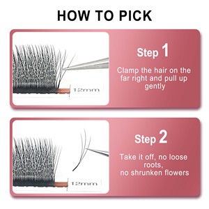 Extensions <span class=keywords><strong>de</strong></span> cils CoMango en forme <span class=keywords><strong>de</strong></span> W, étroites, 3D, W Spark Clover, cils pré-faits en éventail, faux cils en vison, maquillage - Product Image 5