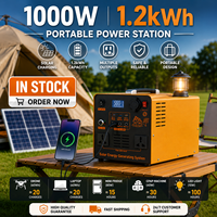 Système d'énergie solaire portable MPPT LiFePO4 à onde sinusoïdale pure, prêt à l'emploi, avec panneaux solaires et station d'alimentation