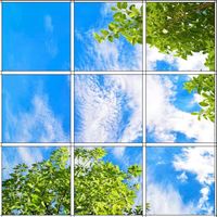 L'usine Jiaxing propose un design moderne 600*600 603*603 2x2ft pour le panneau d'éclairage du plafond du ciel Pas cher LED Skylight Panel Ceiling Clouds S