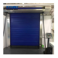 Portes à lames PVC isolées pour réfrigérateurs et congélateurs à fort trafic, automatiques, aptes alimentaires, porte rapide pou