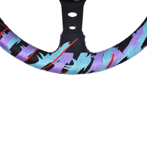 <span class=keywords><strong>Volant</strong></span> de course modifié et amélioré, personnalisé, trois couleurs, 320 mm, brodé, 3 branches, plateau profond, pour drift - Product Image 5
