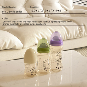 Wholesale 310ml PPSU Imitated Breast <strong>Baby</strong> <strong>Milk</strong> <strong>Bottle</strong> Anti Bloating 0-6 Newborn <strong>Baby</strong> <strong>Bottle</strong> <strong>With</strong> Resistant to Falling