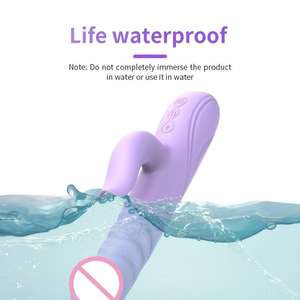 महिलाओं के लिए सेक्स खिलौना बॉक्स टेलीस्कोपिक डिल्डो वाइब्रेटर यूएसबी रिचार्जेबल वाटरप्रूफ <span class=keywords><strong>10</strong></span> आवृत्तियों - Product Image 5