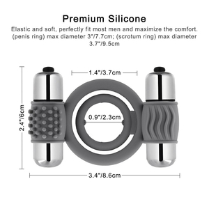 Männliche Kugel Penis Ring Prostata Silikon Massage gerät Vibrierender Penis Ring Orgasmic Sexspielzeug für Männer - Product Image 2
