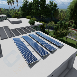 Soporte de panel solar barato soportes de montaje de panel solar de techo plano - Product Image 1