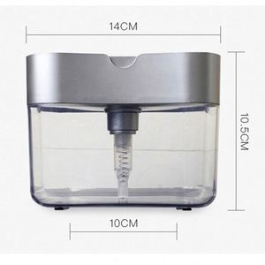 ที่กดสบู่เหลวแบบแมนนวล 2 in 1 พร้อมที่วางฟองน้ำสำหรับห้องน้ำและห้องครัว - Product Image 1