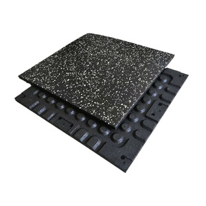 Dalles en <span class=keywords><strong>caoutchouc</strong></span> résistantes aux chocs 500x500x25mm pour sols de salle de sport et de fitness - Product Image 1
