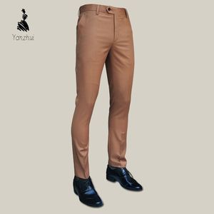 Traje Cruzado Versátil YZ para las Cuatro Estaciones, Hecho de Lana 0.7, Color <span class=keywords><strong>Caramelo</strong></span> Clásico, Corte Slim Formal - Product Image 4