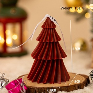 Nueva Navidad hecha a mano decoración del hogar Festival accesorios de tiro árbol en espiral cera de soja vela de aromaterapia - Product Image 2