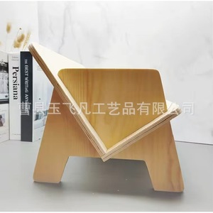 Detachable Solid Wood Bookshelf Rectangle Natural Wood Color Standing Type For Living Room Neatening <b>Storage</b> - Product Image 4