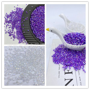 Cuentas acrílicas iridiscentes de 4 mm con forma de diamante de doble punta, color AB, para la fabricación de joyas y accesorios DIY. - Product Image 3