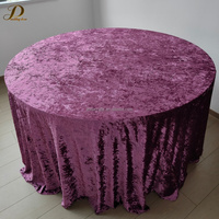 Nappe ronde élégante en velours écrasé émeraude JINDA, nappes rondes de luxe en velours écrasé pour événements