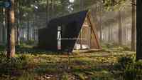 Maisons préfabriquées modernes de luxe Skyacross, imperméables, fabriquées en acier, appartement en conteneur, maison miniature en forme de triangle