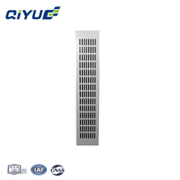 Qiyue haute qualité évent en alliage d'aluminium 400*80mm panneau argenté sablé pour conduit plat pour système de conduit d'air