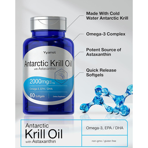 Capsules d'huile de krill antarctique de haute qualité, marque privée, favorisent la santé des articulations et soutiennent la santé du cerveau. - Product Image 4