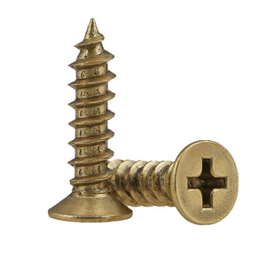 Brass Phillips Head Self Tapping Screws M2 To M8 Sink Head Metric Right Hand For Metal - Product Image 1