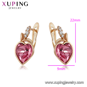 99070 xuping di modo di disegno del cuore della vite prigioniera <span class=keywords><strong>orecchini</strong></span> per i regali della ragazza cristalli - Product Image 4