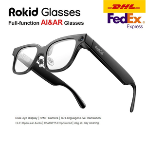 Lunettes intelligentes <span class=keywords><strong>Rokid</strong></span> AI 3D, lunettes 3D connectées à l'application, caméra avec traduction en temps réel et écran virtuel de 300 pouces, prise en charge de l'anglais - Product Image 6