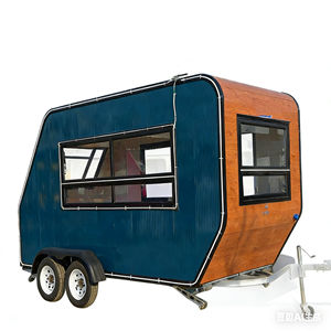 Carrito de Venta Ambulante para Cafetería, Carrito de Aperitivos Remolcable, Carrito de Comida Móvil Multifuncional de Acero Inoxidable con 4 Ruedas para Catering Callejero - Product Image 3