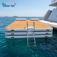 Île flottante gonflable puissante pour activités aquatiques en extérieur, radeau, ponton pour jet ski avec échelle, capacité de 100 à 500 kg pour 5 à 10 passagers