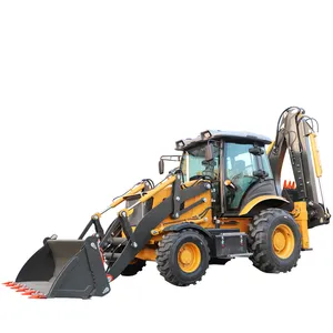 China All Famous Brands 4 Wheel New Backhoe Loader With Low Price 8 Ton 10 Ton Mini Used Backhoe Loader For Sale