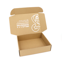 Boîte d'expédition pliable en carton ondulé personnalisée, réutilisable, pour l'emballage de vêtements, boîte postale express avec logo