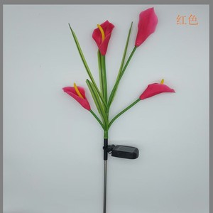 Lampe solaire Led Calla Lily pour jardin, lampe décorative extérieure étanche avec capteur de lumière pour cour et Patio - Product Image 3