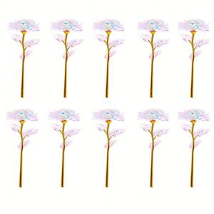 Roses élégantes en feuille d'or faites à la main - Fleurs artificielles polyvalentes pour les occasions spéciales et l'élégance de la maison - Product Image 3