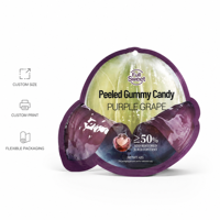 Sachet souple personnalisé de qualité alimentaire, forme spéciale, à fond plat, résistant à l'humidité, avec impression personnalisée pour l'emballage de bonbons et de snacks