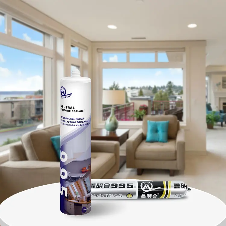 MH995 Silicone sealant structural gutter duct rtv clear transparent white invisible waterproof glass silicone adhesive sealant