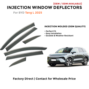 แผ่นบังลมข้างประตูแบบฉีดขึ้นรูป สำหรับ BYD Tang L 2025 อุปกรณ์ตกแต่งรถยนต์ - Product Image 2