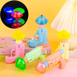 2024 New Light Up Toy Children LED Toy Guns Spinner Launcher Bounce Spinning Top Toys