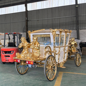 Fabricant de carrosses de mariage électriques dorés de luxe pour chevaux, vente en gros - Product Image 4