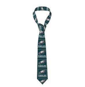 Cravate rayée Philadelphia <span class=keywords><strong>Eagles</strong></span> pour hommes, cravate de football américain, cravate de fête ou d'affaires pour hommes, cravate en polyester doux - Product Image 1