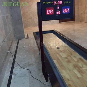 Modern Home Entertainment 9 Foot Oak Solid Wood Shuffle Board Table with Customized Color &amp; Logo - Product Image 5