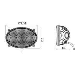 <span class=keywords><strong>Phare</strong></span> LED ovale pour <span class=keywords><strong>John</strong></span> <span class=keywords><strong>Deere</strong></span> RE181964 RE205360, haute puissance 65W, faisceau large/spot, <span class=keywords><strong>phare</strong></span> LED - Product Image 2
