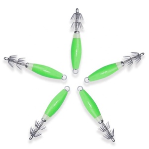 Anzuelo de pesca explosivo de acero inoxidable luminoso sin púas para camarones, calamares, sepias <span class=keywords><strong>y</strong></span> pulpos, anzuelo de ocho puntas - Product Image 3