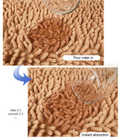 Tapis de bain moderne en chenille personnalisé, antidérapant, résistant à l'eau, absorbant, doux et moelleux pour la maison et l'hôtel