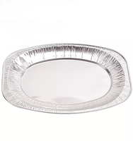 Plat de cuisson jetable haut de gamme gaufré pour grillades et barbecue, avec couvercle, 320ml / 990ml / 1400ml / 2270ml, pour cuisson extérieure